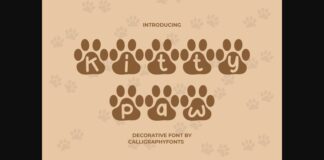 Kitty Paw Font Poster 1