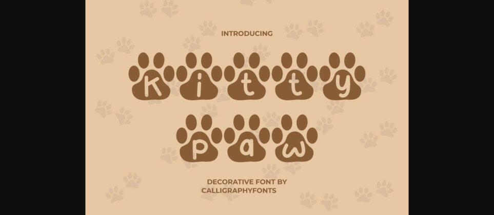 Kitty Paw Font Poster 1