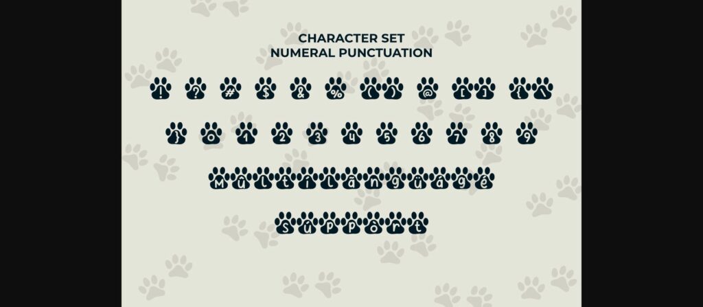 Kitty Paw Font Poster 8