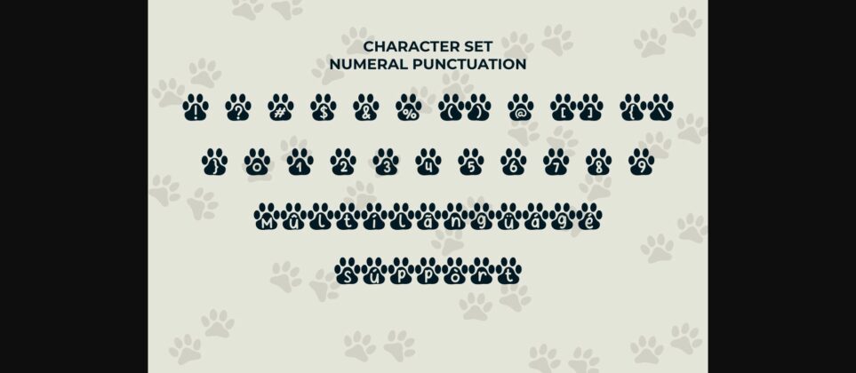 Kitty Paw Font Poster 8