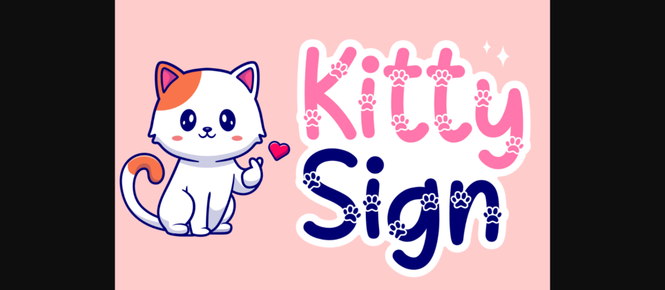 Kitty Sign Font Poster 3