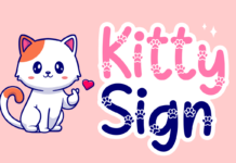Kitty Sign Font Poster 1