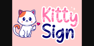 Kitty Sign Font Poster 1