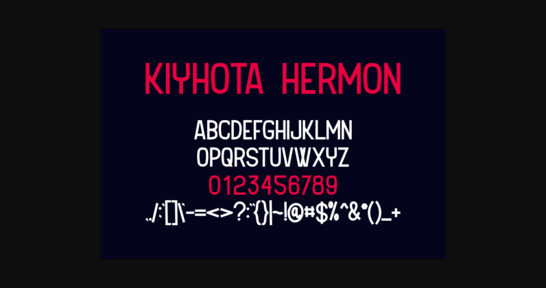 Kiyhota Hermon Font Poster 5