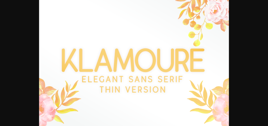 Klamoure Font Poster 3