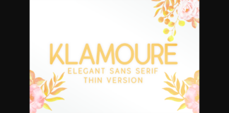 Klamoure Font Poster 1