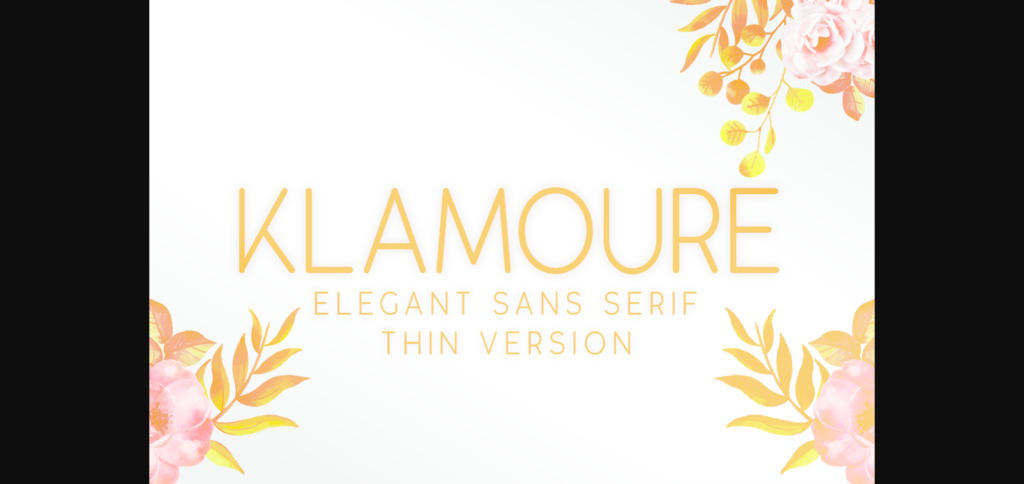 Klamoure Font Poster 3