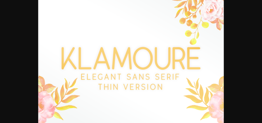 Klamoure Semi Bold Font Poster 1