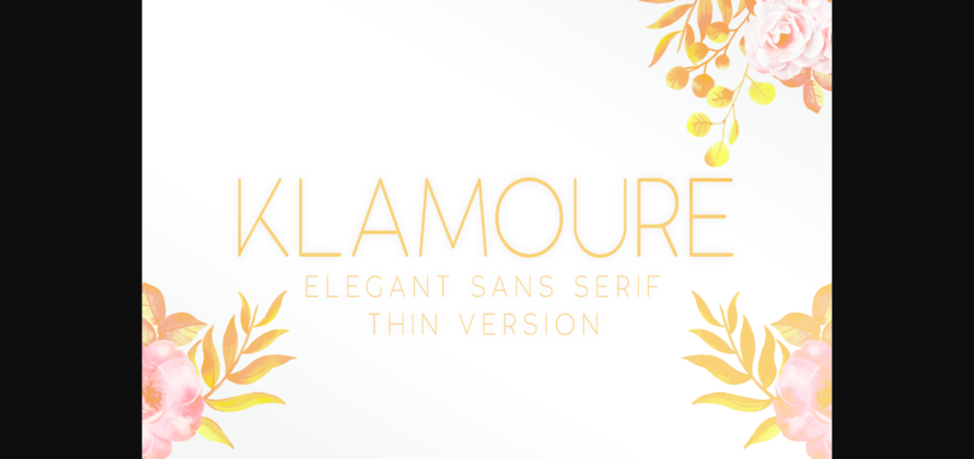 Klamoure Thin Font Poster 3