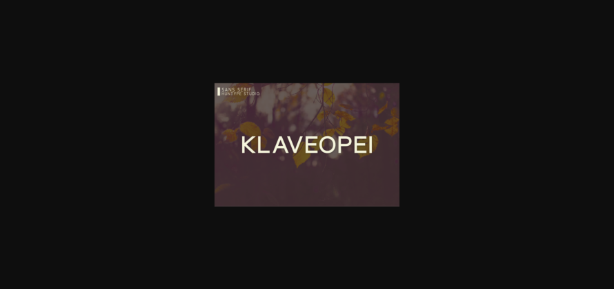 Klaveopei Font Poster 3