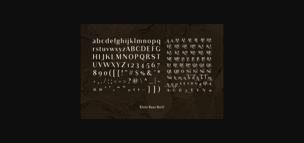 Kleio Font Poster 2