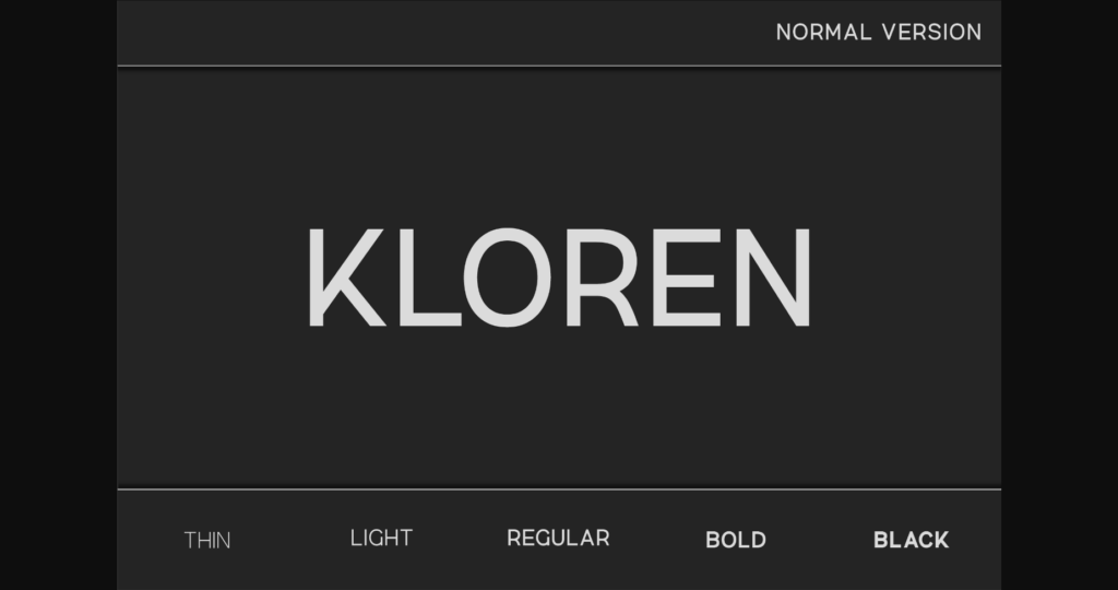 Kloren Font Poster 3