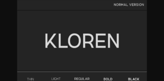 Kloren Font Poster 1