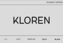 Kloren Rounded Font Poster 1