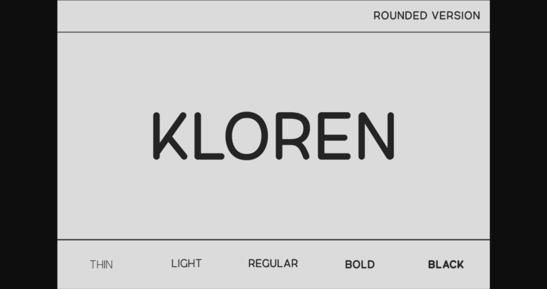 Kloren Rounded Font Poster 1