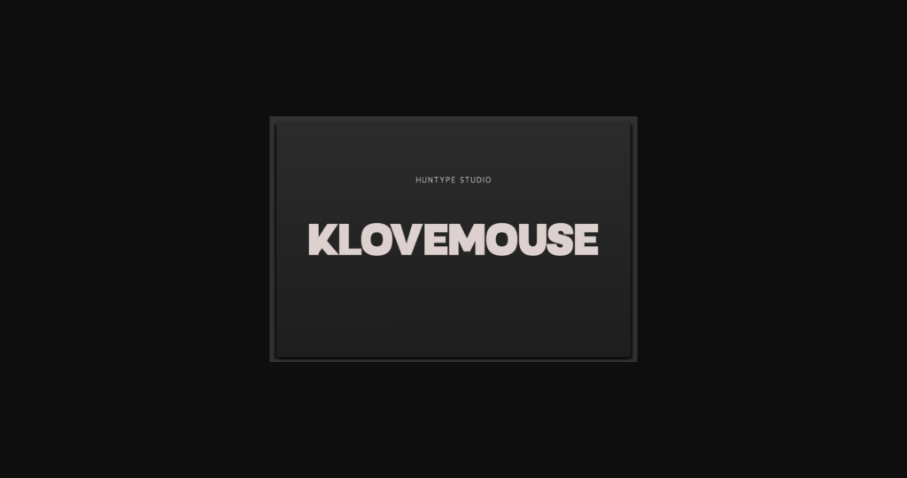 Klovemouse Font Poster 3