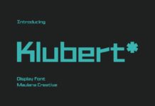 Klubert Font Poster 1