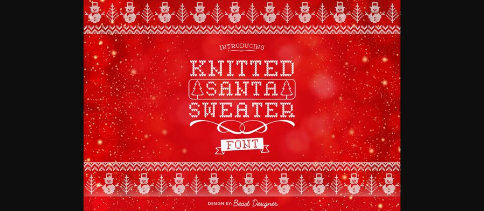 Knitted Santa Sweater Font Poster 3