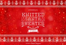 Knitted Santa Sweater Font Poster 1