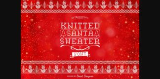 Knitted Santa Sweater Font Poster 1