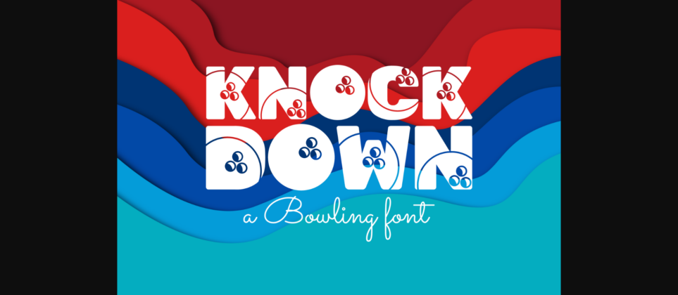 Knock Down Font Poster 3