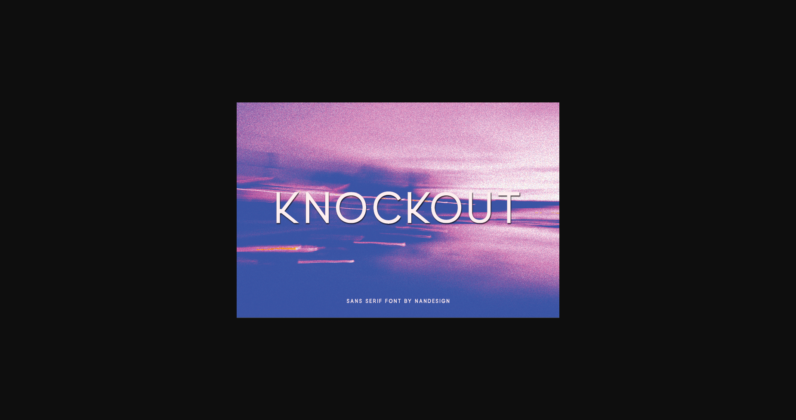 Knockout Font Poster 3