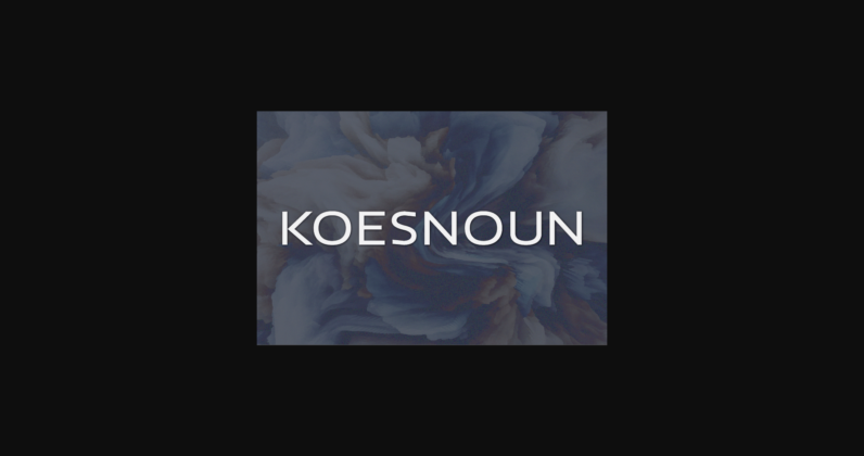 Koesnoun Font Poster 3