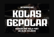 Kolas Gepolar Font Kolas Gepolar Font Poster 1
