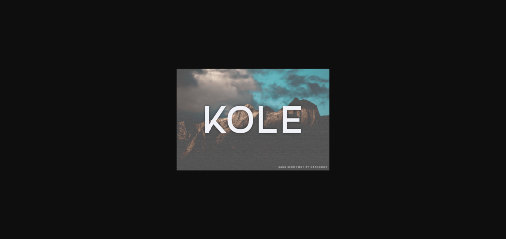 Kole Font Poster 3