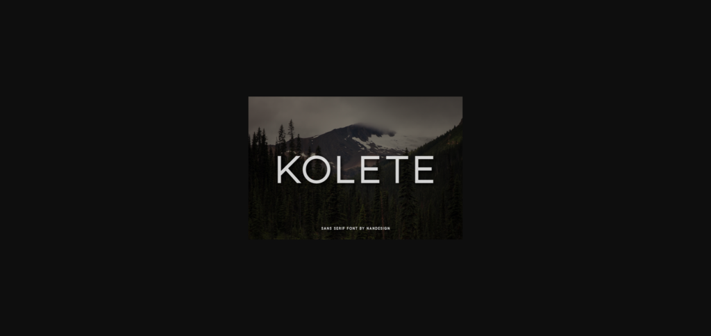 Kolete Font Poster 3