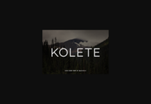 Kolete Font Kolete Font Poster 1