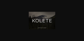 Kolete Font Poster 1