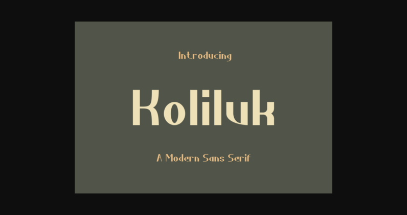 Koliluk Font Poster 3