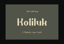 Koliluk Font Poster 1