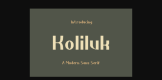 Koliluk Font Poster 1