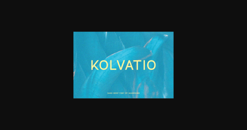Kolvatio Font Poster 3