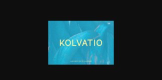 Kolvatio Font Poster 1