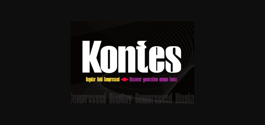 Kontes Font Poster 3