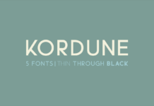 Kordune Font Poster 1