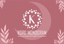 Korg Monogram Font Poster 1
