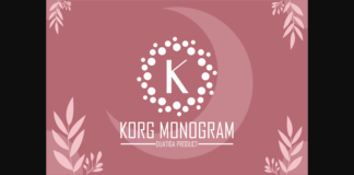 Korg Monogram Font Poster 1