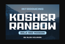 Kosher Ranbow Font Poster 1