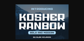 Kosher Ranbow Font Poster 1