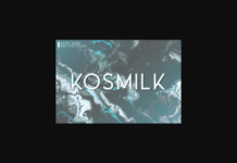Kosmilk Font Kosmilk Font Poster 1