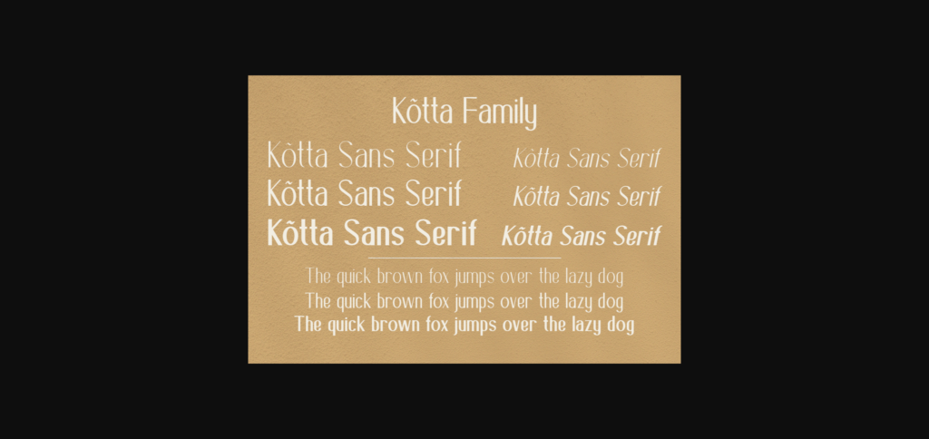 Kotta Font Poster 4