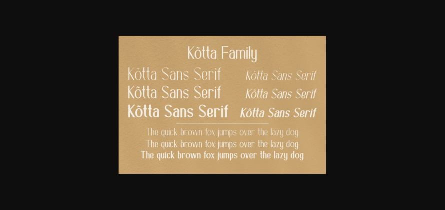 Kotta Font Poster 4