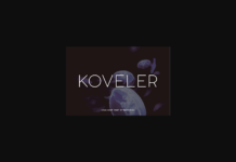 Koveler Font Poster 1