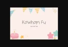 Kowhom Fu Font Kowhom Fu Font Poster 1