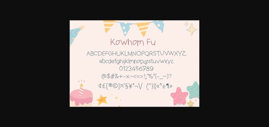 Kowhom Fu Font Poster 4
