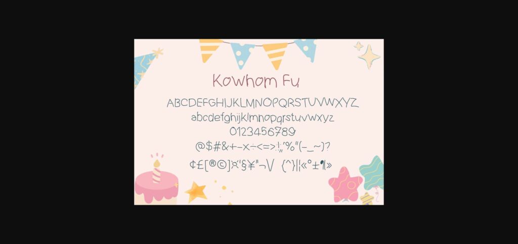 Kowhom Fu Font Poster 2